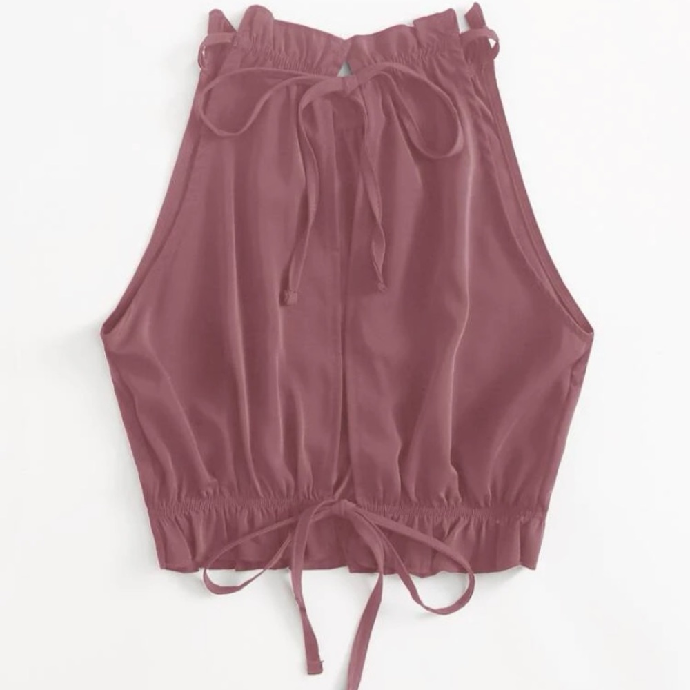 SHEIN Pink backless blouse - Picture 10 of 11
